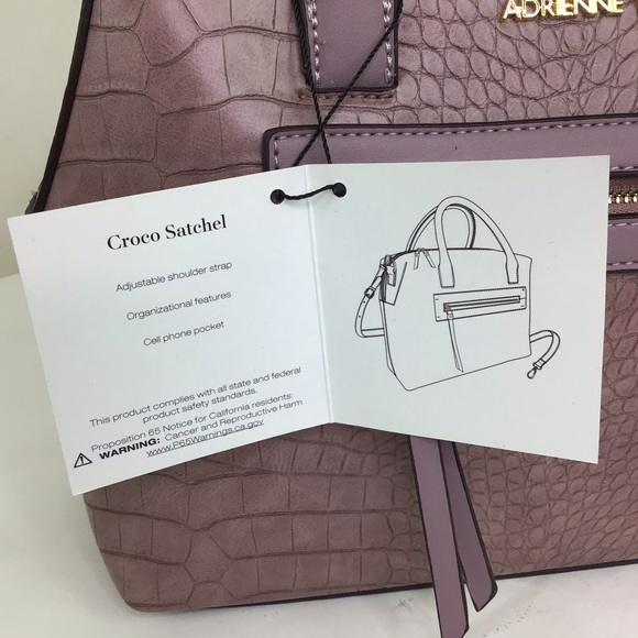 ADRIENNE VITTADINI | Croco Satchel Lilac - Picture 12 of 15